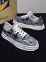 Casual Simple Tie-dye Lace-up Sneakers