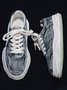 Casual Simple Tie-dye Lace-up Sneakers