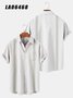 Men's  New Style Stitching Color Short Sleeve Casual Loose Shirt