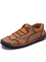 Men Hand Stitching Leather Non Slip Soft Sole Outdoor Casual Shoes