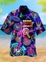 Mens Darts Game Casual Breathable Short Sleeve Hawaiian Shirt