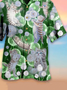 Mens Cats & Dandelion Print Casual Breathable Short Sleeve Hawaiian Shirts
