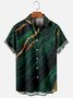 Mens Nature Marble Effect Print Casual Breathable Chest Pocket Short Sleeve Hawaiian Shirt