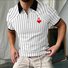 Men's Hawaiian Short Sleeves Printed Zip Up Summer Beach Polo Shirt