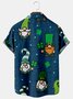 Mens St Patrick's Day Printed Casual Breathable Hawaiian Short Sleeve Shirt