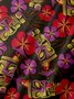 Mens Holiday Style Hawaiian Flower Leaf Short Sleeve Shirt Lapel Print Top