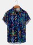 Mens Mardi Gras Carnival Print Casual Breathable Short Sleeve Hawaiian Shirts