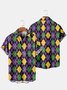 Mardi Gras Graphic Casual Breathable Short Sleeve Hawaiian Shirt