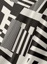 Men's Vintage Art Geometric Stripe Print Short Sleeve Shirt