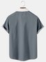 Mens Coconut Tree Print Casual Breathable Short Sleeve Bowling Shirt