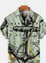 Mens Map Anchor Printed Casual Breathable Short Sleeve Shirts