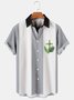 Mens Easter Cross Print Casual Breathable Short Sleeve Shirt