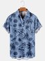Mens Coconut Tree Print Casual Breathable Hawaiian Short Sleeve Shirt