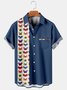 Mens LGBT Colorful Butterfly Print Lapel Loose Chest Pocket Short Sleeve Funky Hawaiian Shirt