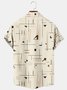 Men's Basic Line With Chest Pocket Casual Short Sleeve Hawaiian Shirt