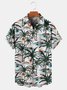 Coconut Tree Graphic Men's Casual Short Sleeve Hawaiian Shirt