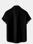 Men's Line Print Casual Fabric Fashion Hawaiian Lapel Short Sleeve Shirt