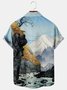 Men's Ukiyo-e Art Print Casual Breathable Short Sleeve Shirt