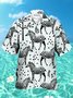 Men's Animal Print Casual Breathable Short Sleeve Hawaiian Shirt