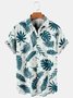 Men's Leaf Print Casual Short Sleeve Hawaiian Shirt