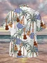 Men's Hawaiian Music Print Casual Breathable Short Sleeve Shirt