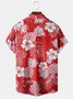 Mens Hawaiian Pineapples Print Lapel Loose Chest Pocket Short Sleeve Funky Aloha Shirts
