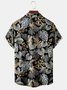 Men's Palm Leaf Print Casual Breathable Hawaiian Short Sleeve Shirt