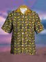 Men's Ocean Turtle Print Casual Breathable Hawaiian Short Sleeve Shirt