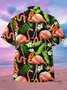 Men's Flamingo Animal Print Casual Hawaiian Shirt