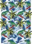 Men's Dinosaur Element Print Casual Fabric Fashion Hawaiian Collar Short Sleeve Shirt