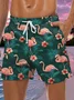 Flamingo Graphic Men's Casual Beach Shorts