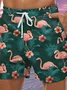 Flamingo Graphic Men's Casual Beach Shorts