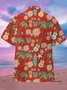 Men's Guitar Print Casual Short Sleeve Hawaiian Shirt