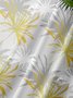Holiday Style Hawaiian Series Plant Leaf Flower Animal Element Pattern Lapel Short-Sleeved Shirt Print Top
