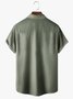 Men's Tone Floral Print Moisture Breathable Fabric Fashion Hawaiian Lapel Short Sleeve Shirt