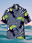 Men's New Striped Animal Print Casual Short Sleeve Hawaiian Shirt
