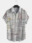 Cotton Linen Geometric Print Casual Short Sleeve Shirt