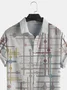 Cotton Linen Geometric Print Casual Short Sleeve Shirt