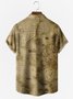 Men's Hula Girl Print Anti-Wrinkle Moisture Wicking Fabric Fashion Lapel Short Sleeve Shirt