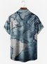 Men's Hula Girl Print Anti-Wrinkle Moisture Wicking Fabric Fashion Lapel Short Sleeve Shirt