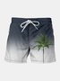 Men's Coconut Tree Element Graphic Print Casual Vacation Beach Shorts