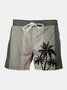Men's Coconut Tree Element Graphic Print Casual Vacation Beach Shorts