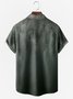 Mens Botanical Floral Print Anti-Wrinkle Short Sleeve Shirt Moisture Wicking Lapel Top