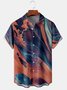 Men's Marble Print Casual Breathable Hawaiian Short Sleeve Shirt