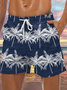 Men's Coconut Tree Element Graphic Print Casual Vacation Beach Shorts