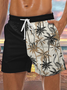 Men's Coconut Tree Element Graphic Print Casual Vacation Beach Shorts
