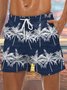 Men's Coconut Tree Element Graphic Print Casual Vacation Beach Shorts