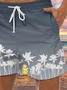 Men's Coconut Tree Element Graphic Print Casual Vacation Beach Shorts