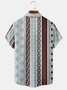 Men Striped Casual Summer Polyester Micro-Elasticity Regular Fit Regular H-Line Shirt Collar shirts