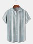 Men Geometric Casual Summer Polyester Lightweight Daily Regular Fit Short sleeve Regular Size shirts